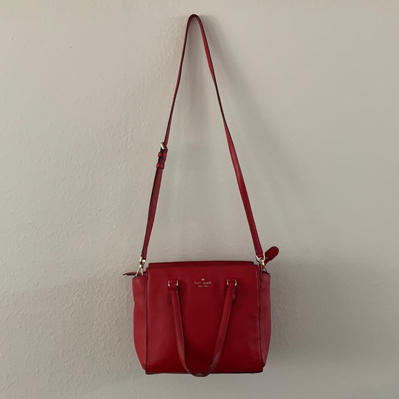 Kate Spade red crossbody hand bag - Picture 2 of 8